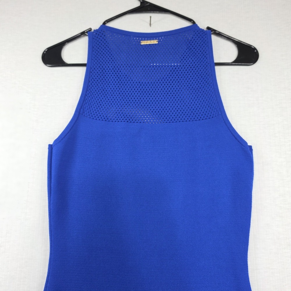Michael Kors Royal Blue Sleeveless Bodycon Dress Size S Preppy Modern Date Night - Picture 8 of 13